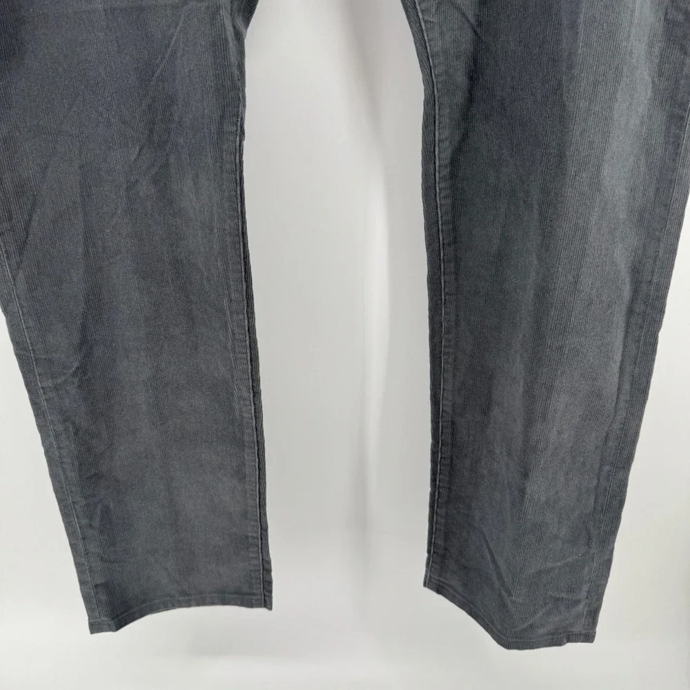 Todd Snyder Mens Slim Fit Corduroy Pants 38x32 Charcoal Grey Stretch 5-Pocket